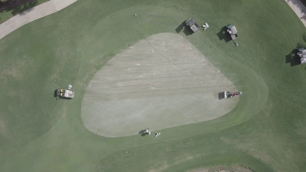 Dry-Ject Aerification process on the Greens