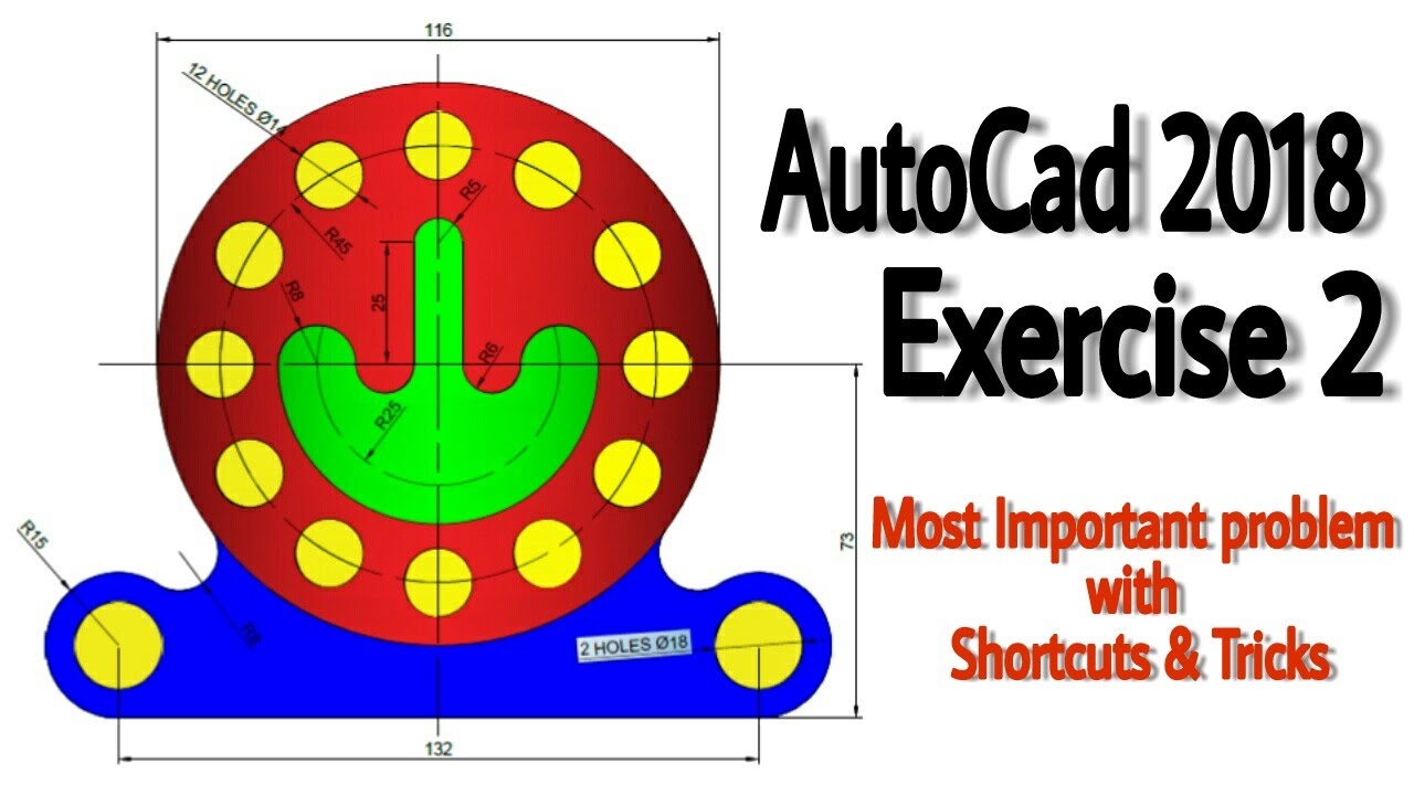 {HINDI} AutoCad Complete Tutorial 2D (EX-2) with Shortcuts Key And Tricks..