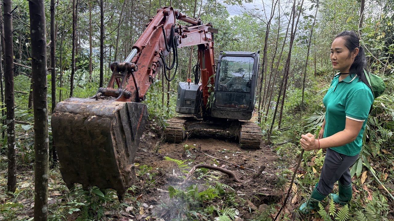 CEO Talented Girl Leaves The City for The Forest: Lead the excavator open new road to build house