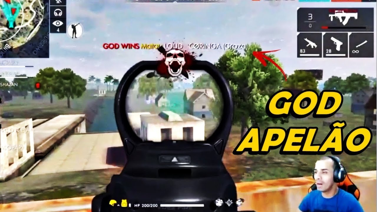 GOD WINS MATA LOUD CORINGA E LEVEL UP MITANDO CONTRA SQUAD DO LZINN
