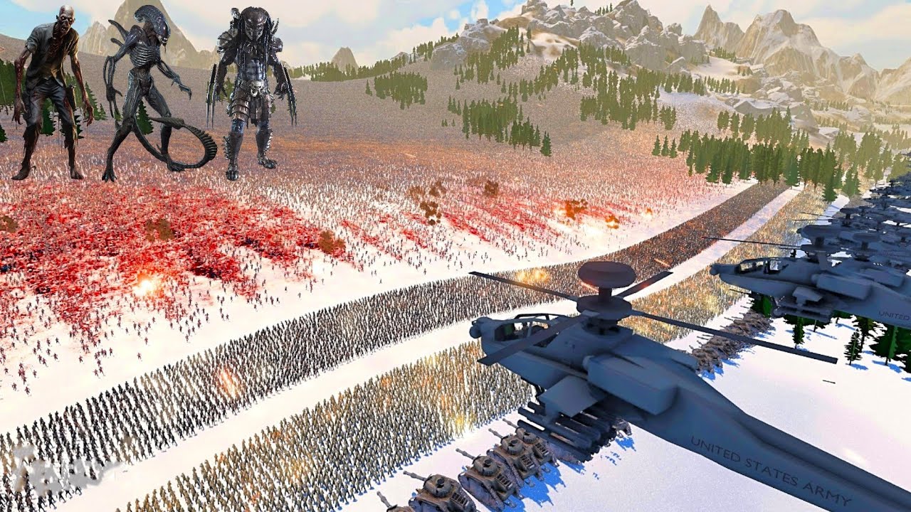 SPECIAL FORCES with ICBM Missiles vs 4,000,000 Aliens, Predators & Zombies - UEBS 2