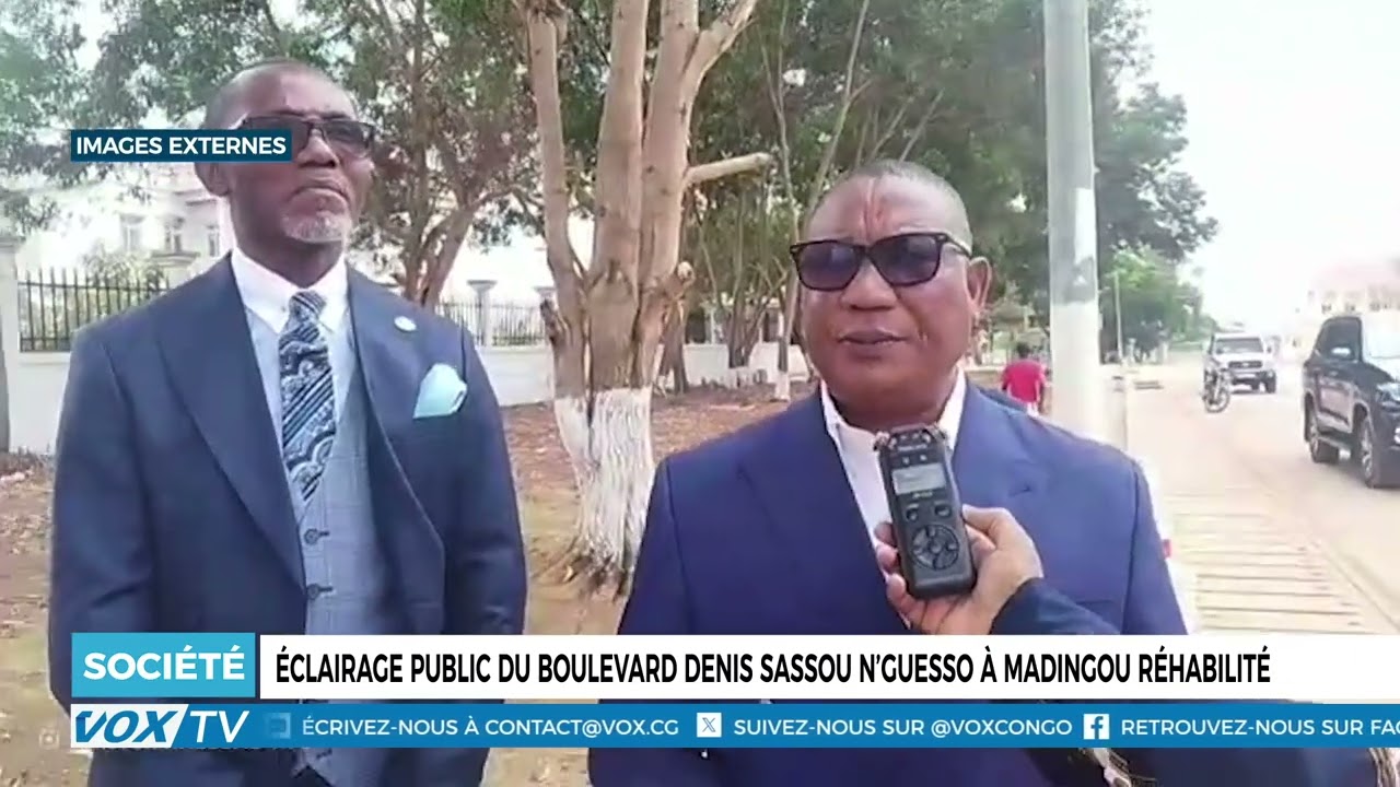 Eclairage public du boulevard denis sassou n’guesso à madingou réhabilité