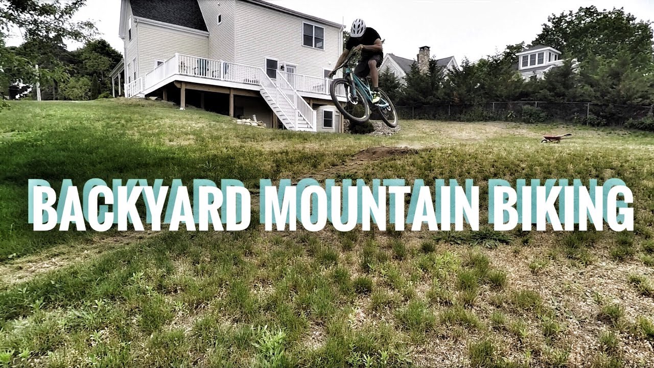 Mountain Bike Trail in the backyard = family fun (It's a family friendly video sorta)