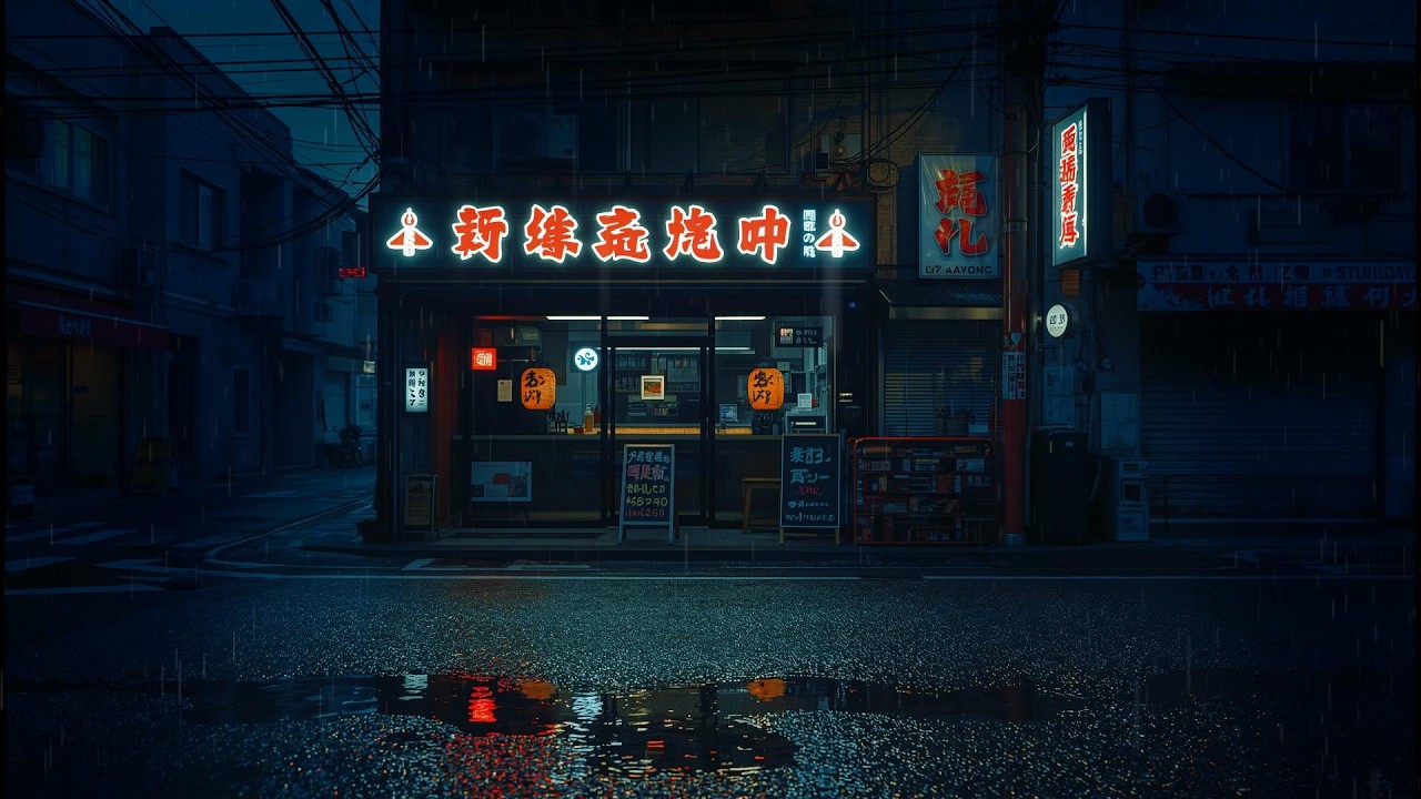 Tokyo Midnight Rain 🌧️ | Rainy Lofi for Sleep, Relaxation & Focus