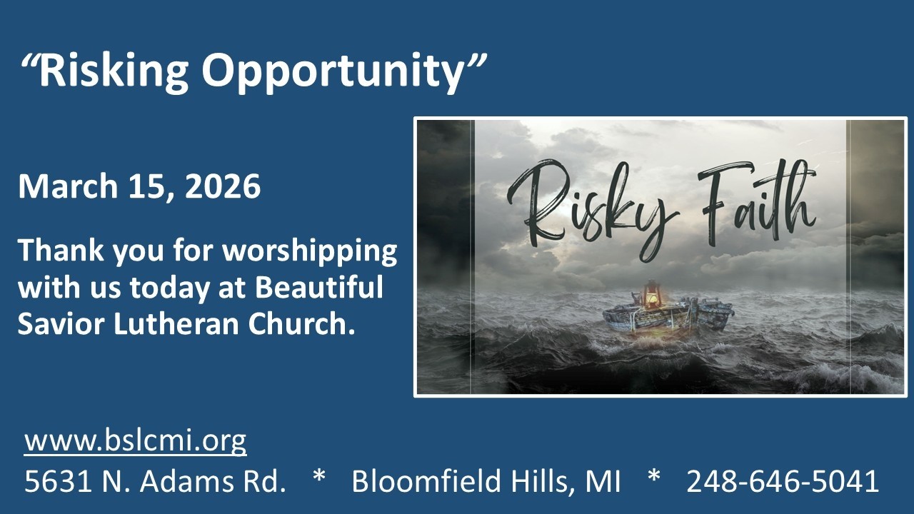 BSLC March 15, 2026 - 9:00 AM - Risky Faith -