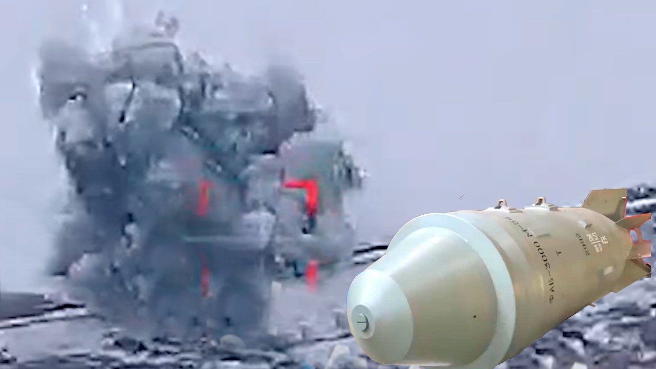 Бомба ФАБ-3000 разрушает дамбу Украины. Атака Су-34