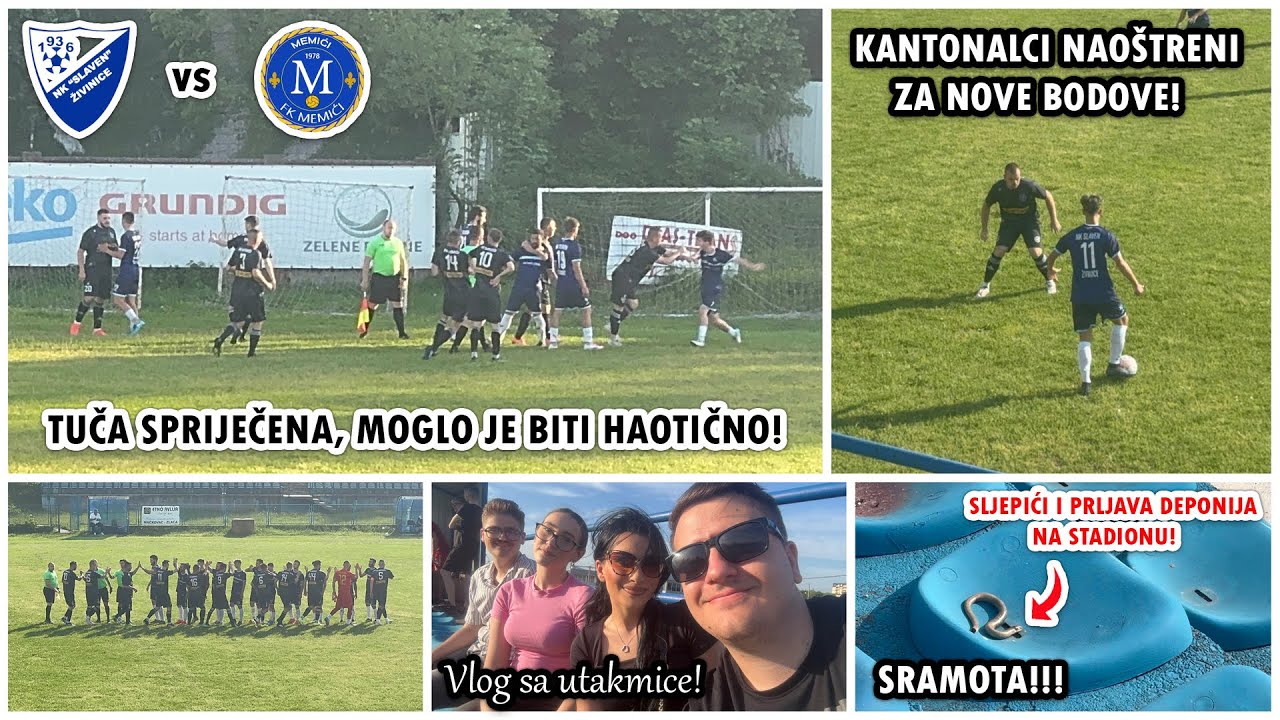 ZAMALO TUČA U ŽIVINICAMA! AMBIJENT STADIONA GROZAN! | Slaven Živinice - Memići Kalesija Vlog ⚽
