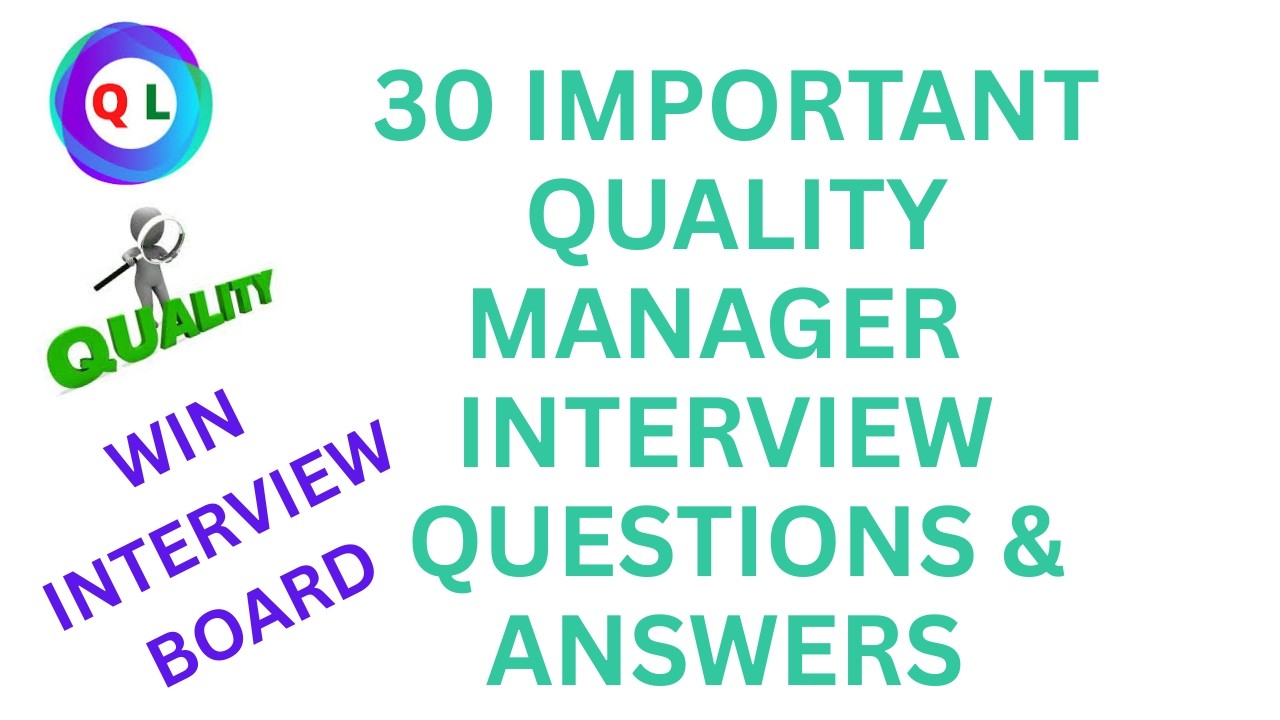 Quality Manager Interview Questions and Answers  | Interview Questions and Answers |Garments Factory