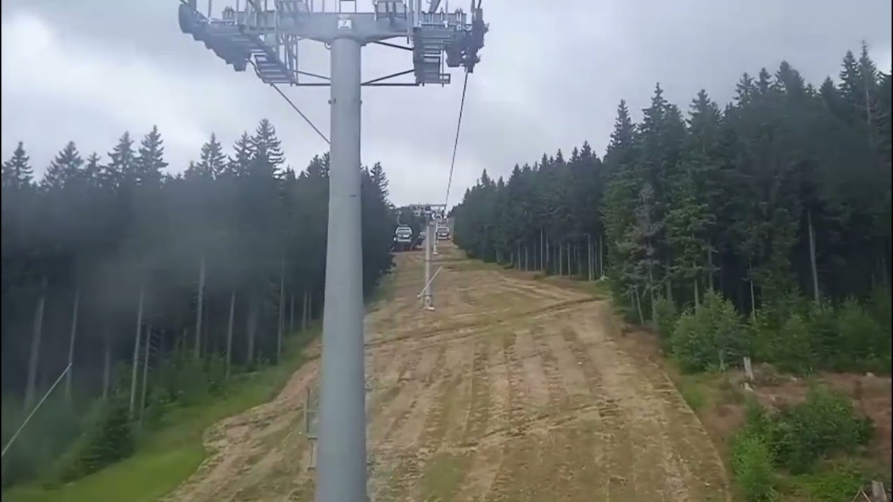 Lanovka Černohorský expres (celá jízda nahoru)