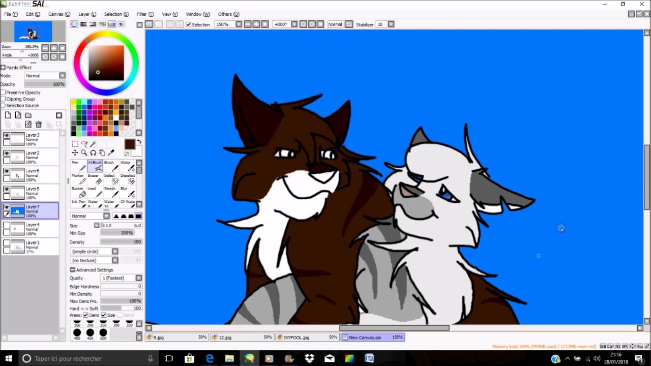 Speed paint Nuage de Lys et Plume de Faucon