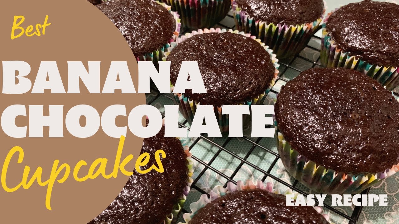 SOFT & MOIST BANANA CHOCOLATE CUPCAKES RECIPE | EASY BYTES