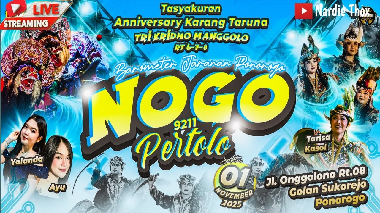 🔴 LIVE MALAM INI TARISA KADOL FT JARANAN NOGO PERTOLO DI JL.ONGGOLONO RT 08 GOLAN SUKOREJO PONOROGO