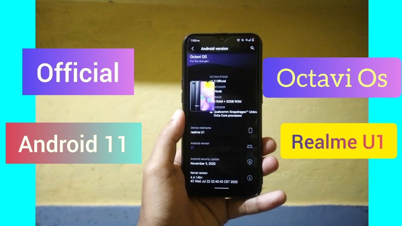 Official Android 11 ROM for Realme U1 | Ocatvi OS for Realme U1 | Android 11 for U1 |