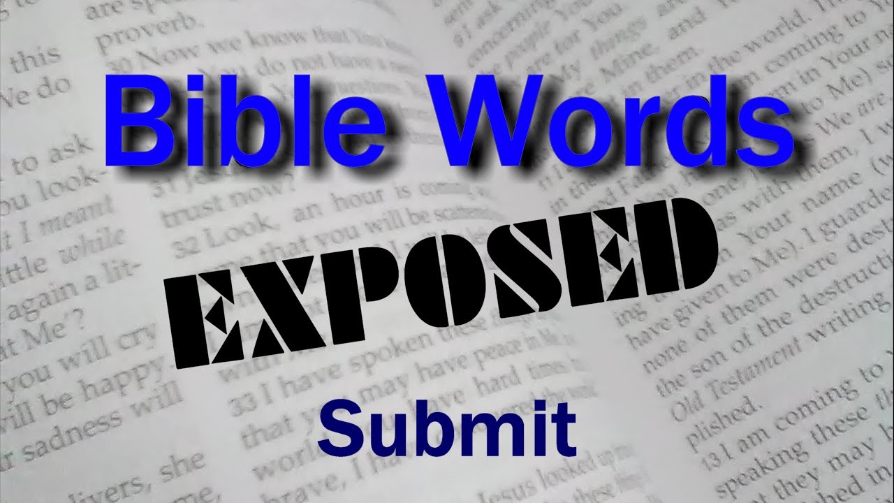 Submit (Bible Words Exposed series)