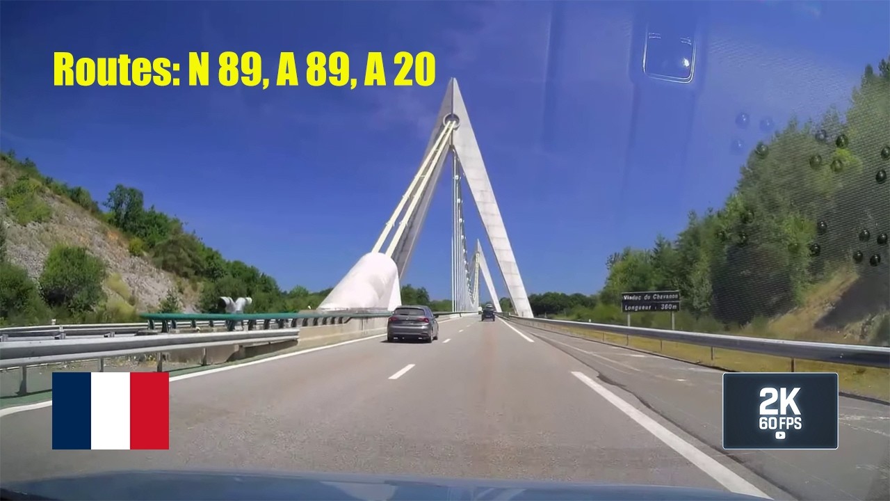 France: A89 → Beautiful highway