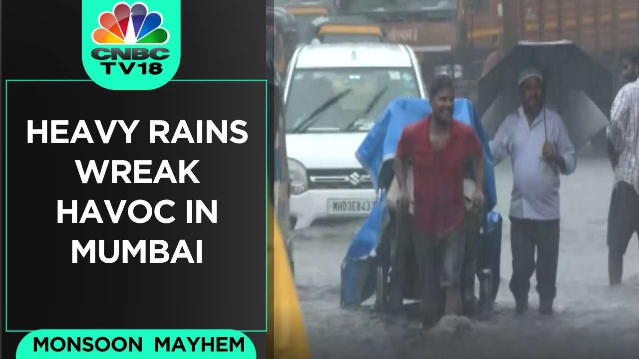 Mumbai Rains: Heavy Rainfall Leads To Waterlogging, Over Hundred Local Trains Cancelled | CNBC TV18