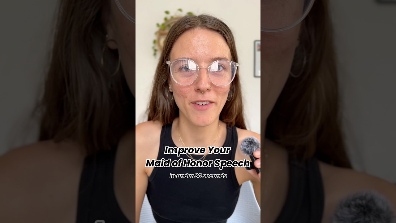 Tips for your maid of honor speech in under 30 seconds.⏱️ Rock your #weddingspeech 🤍 #maidofhonor