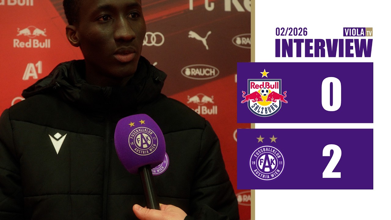 Torschütze Abu Barry nach RB Salzburg - Austria Wien 0:2 (02/2026) #faklive #violatv