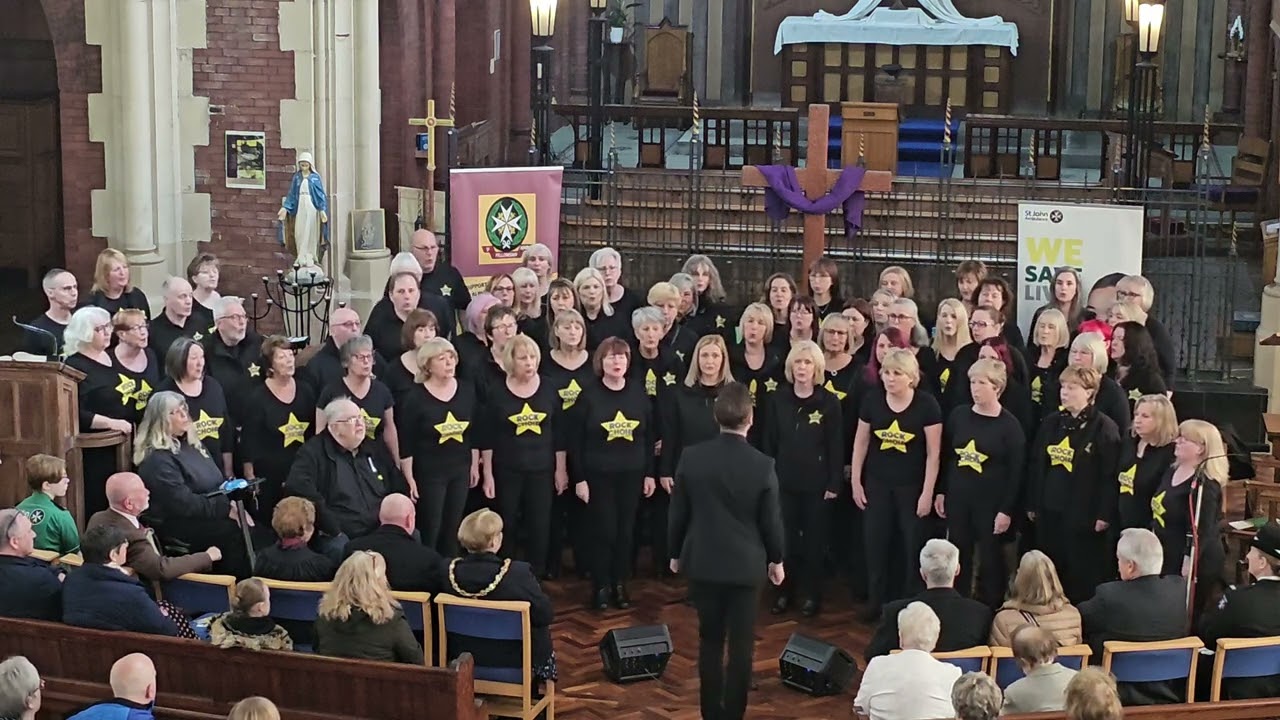 TWO HEARTS 💕  Rock Choir St John's Ambulance Concert St Thomas's Church St Helens 15th March 2025