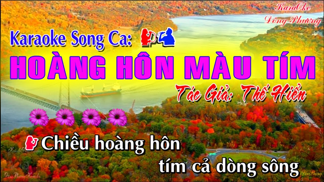 Hoàng Hôn Màu Tím - Karaoke (song ca)|| Karaoke Đông Phương