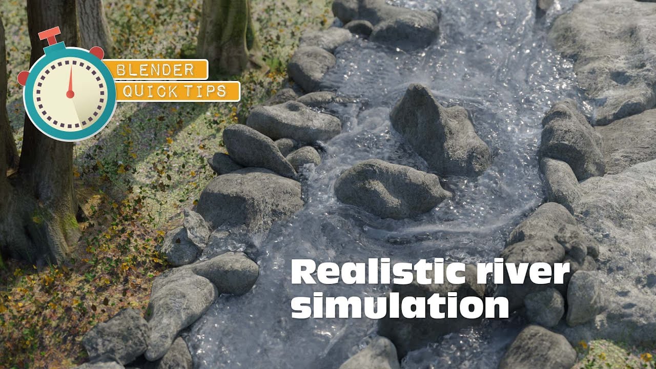 River and Water simulation in Blender with Mantaflow