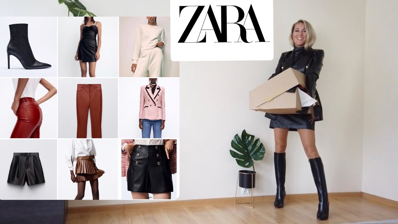 ZARA FALL 2021 HAUL & TRY ON Faux leather pieces & boots CHANEL BLAZER