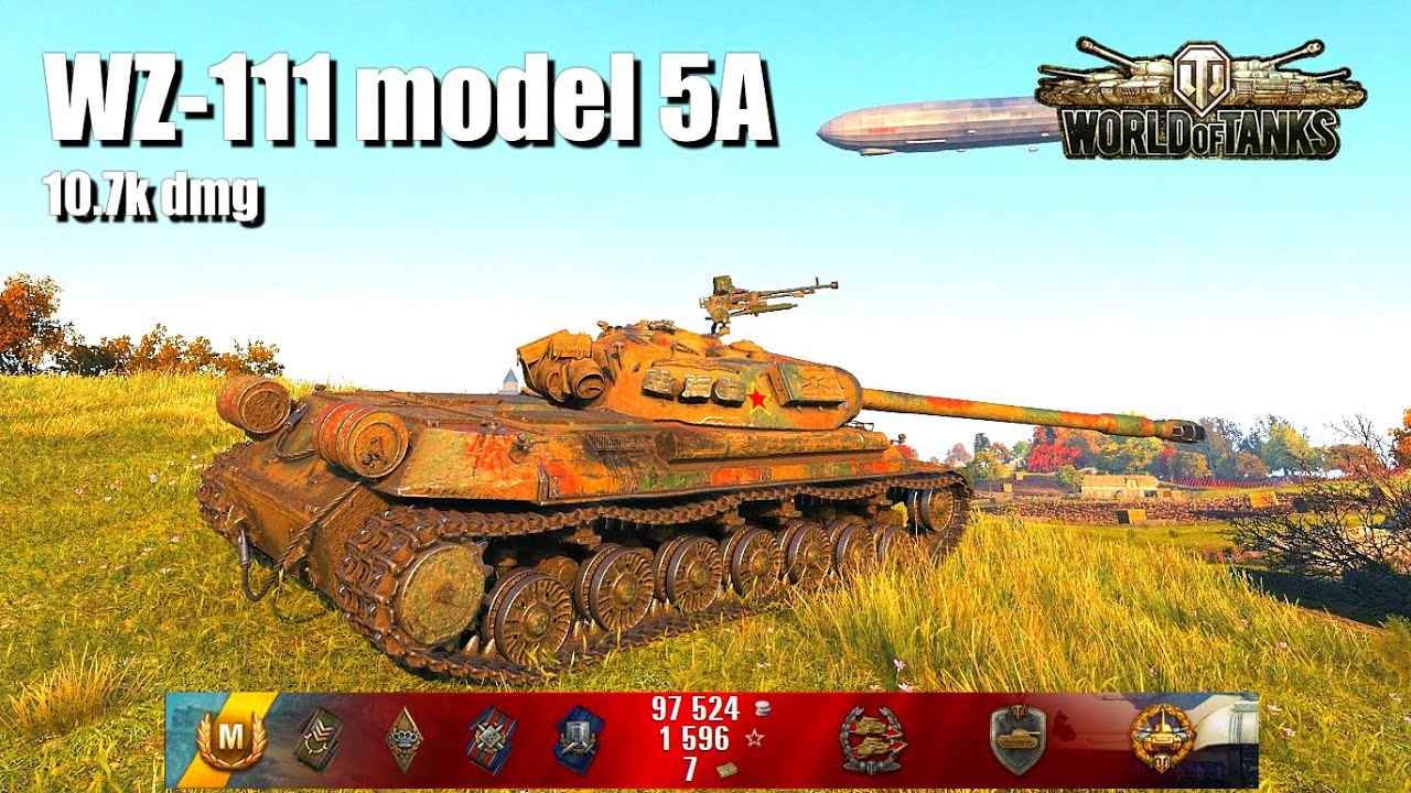WZ-111 model 5A, 10.7K Damage, 3 Kills, Redshire - World of Tanks