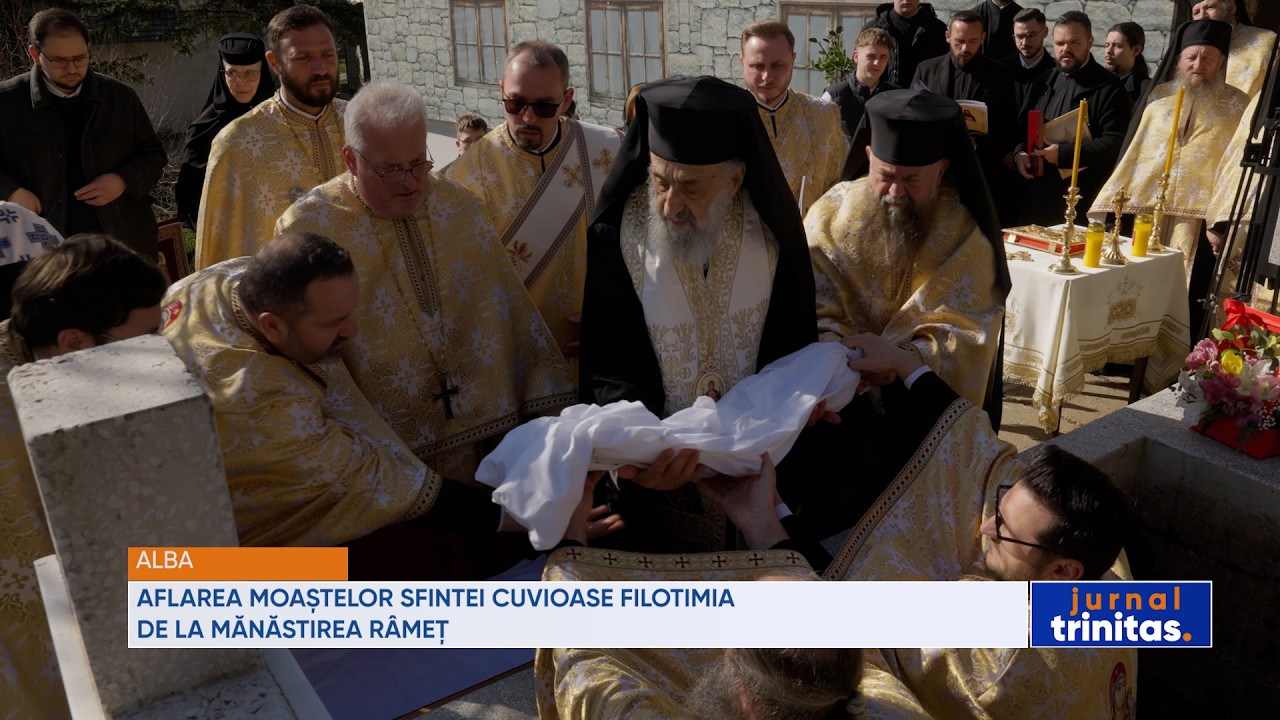 Aflarea moaștelor Sfintei Cuvioase Filotimia de la Mănăstirea Râmeț
