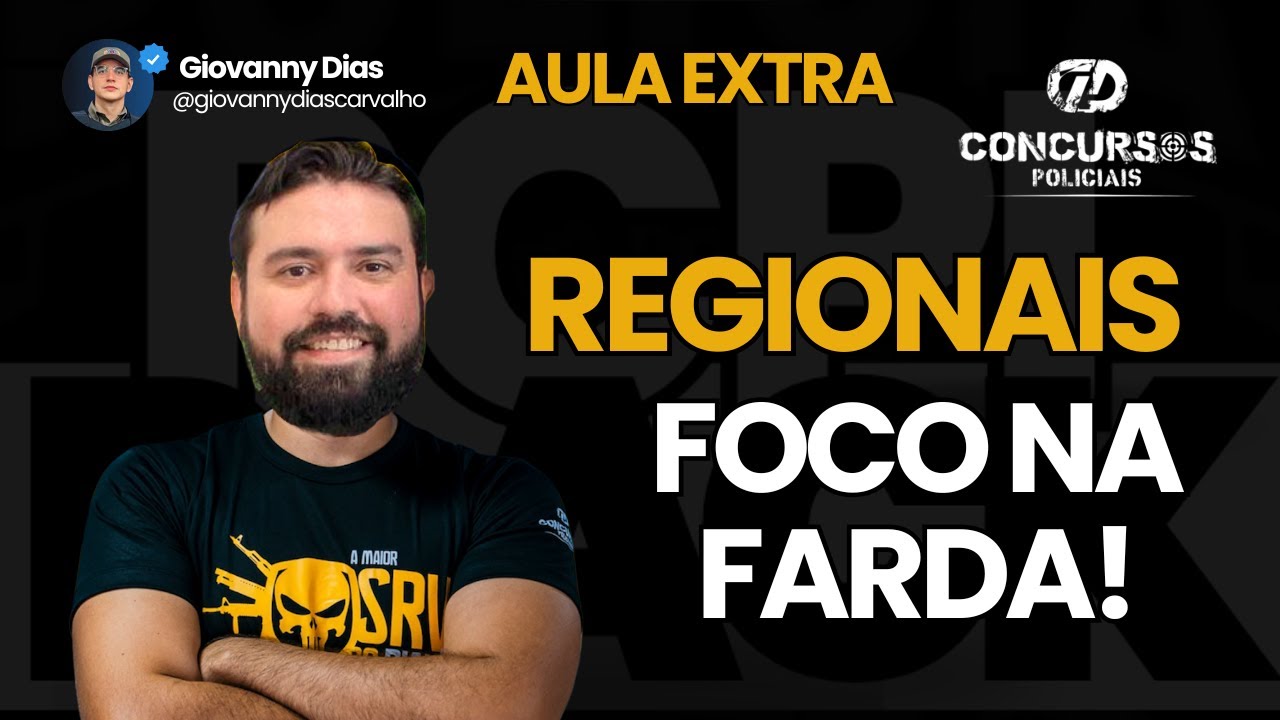 FOCO NA FARDA - REGIONAIS DO PIAUÍ (20:00) E HISTÓRIA E GEOGRAFIA DO MARANHÃO (21:00) - GD CONCURSOS