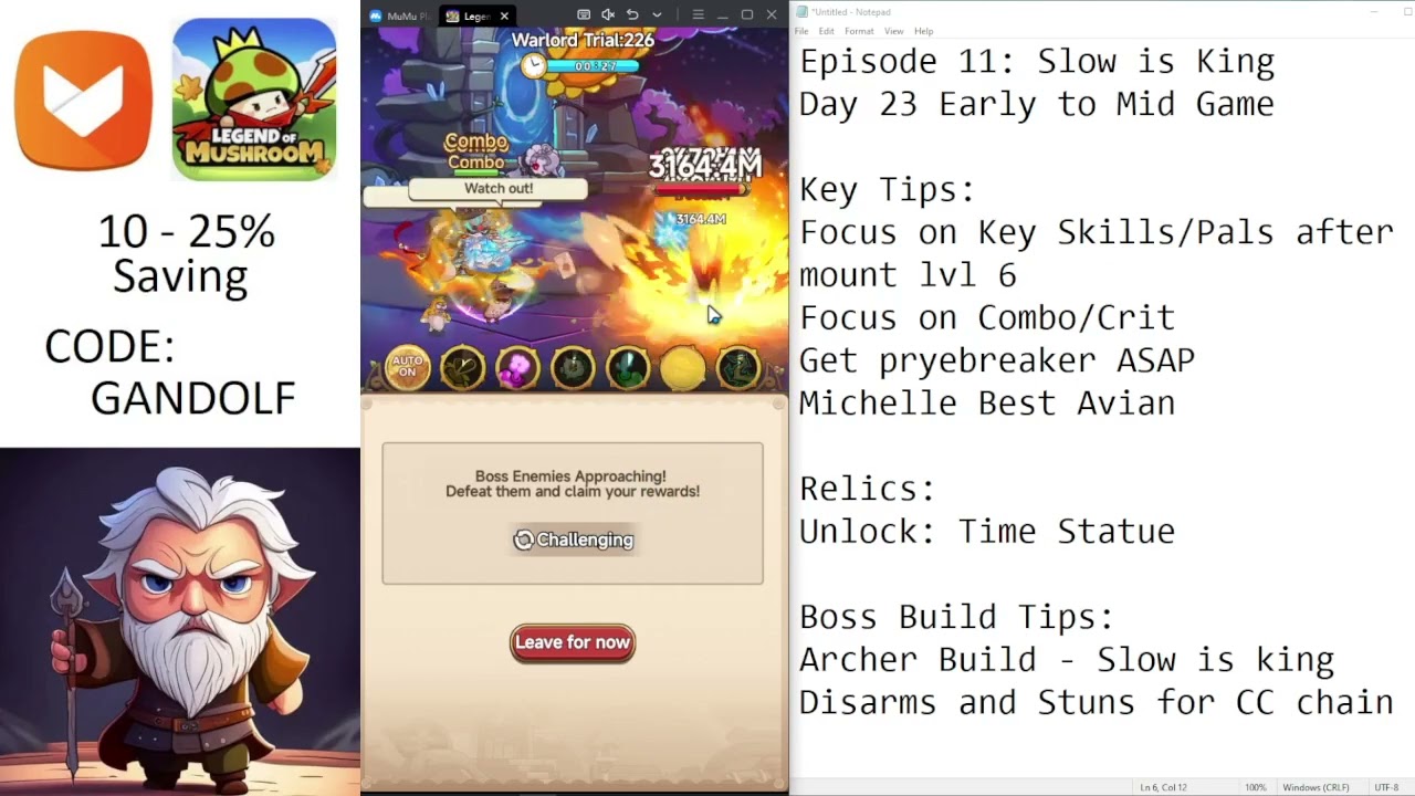 Legend of Mushroom LOM Slow and CC is King Episode 11