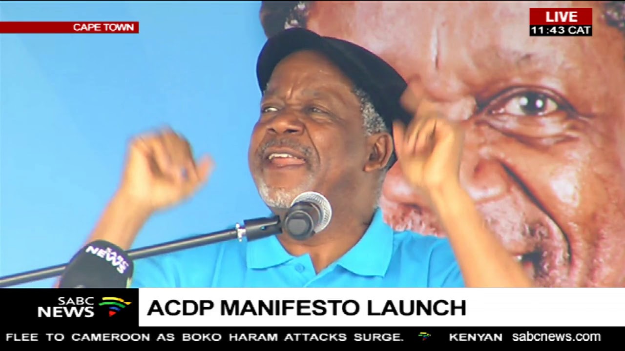 ACDP leader, Rev. Kenneth Meshoe election manifesto speech