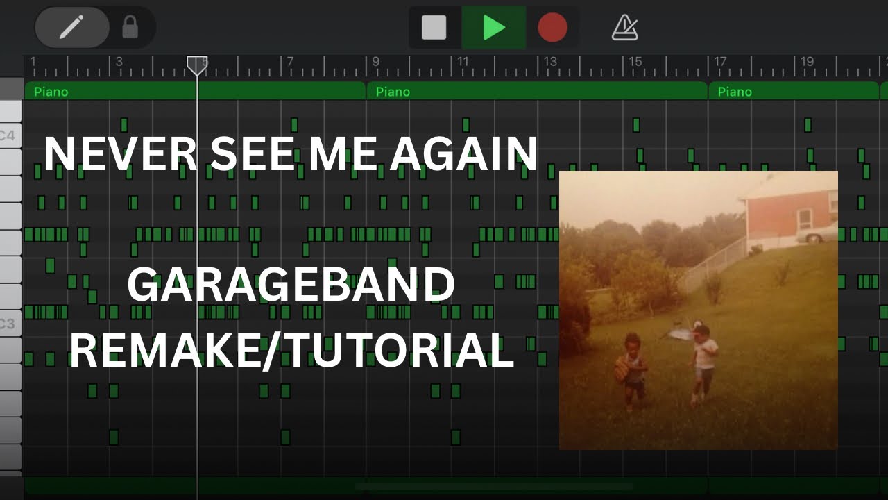 Never See Me Again - Kanye (Garageband Remake/Tutorial + MIDI)