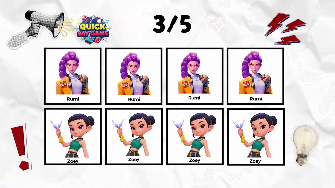 Say The Word On Beat Challenge LEVEL 1 - 5 Kpop Demon Hunters