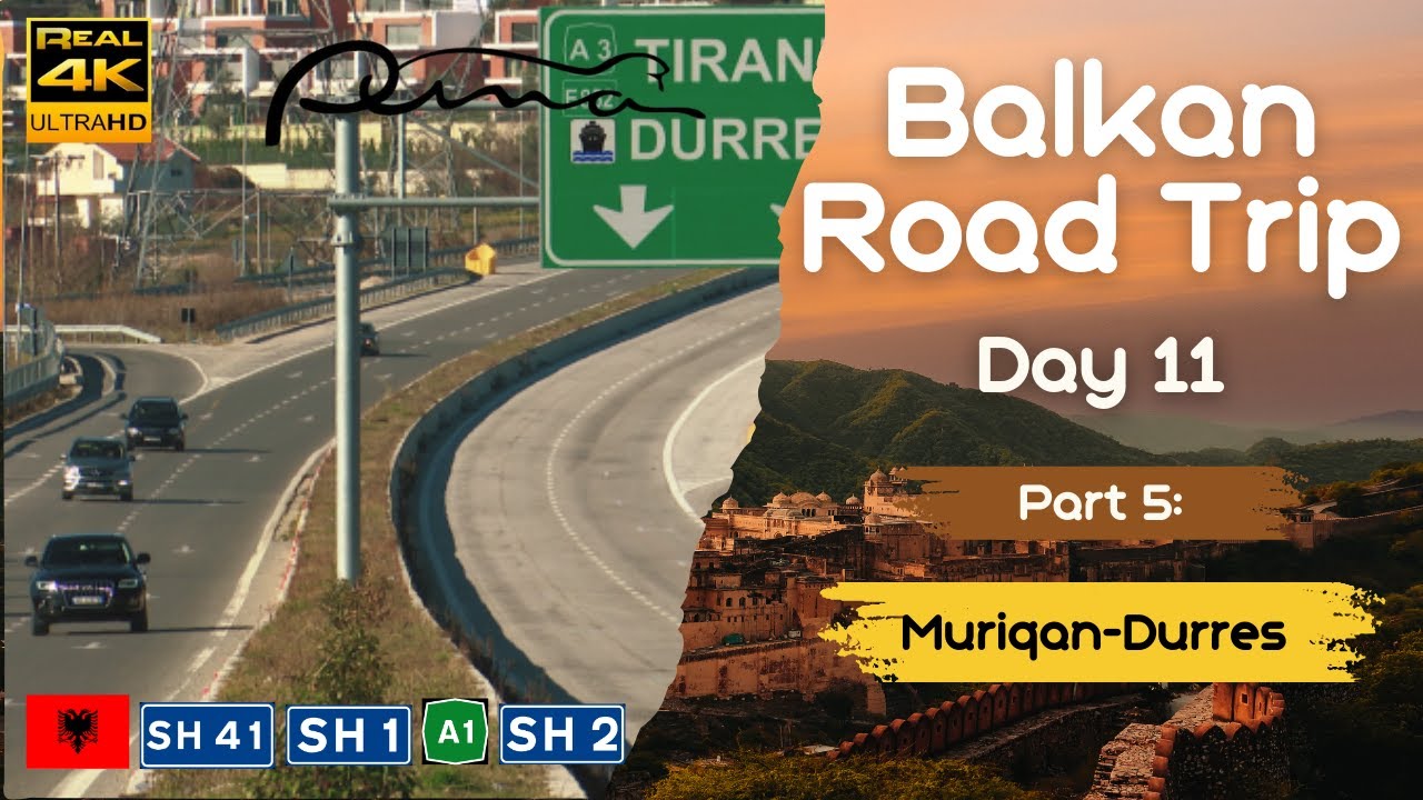 Balkan Road Trip 🇦🇱 | Muriqan – Durres | Summer 2024 4K Real-Time 🚗