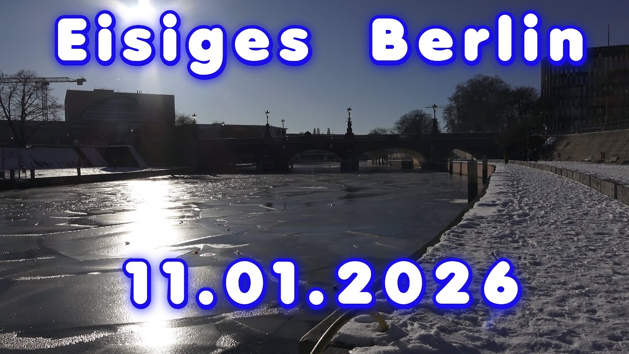 Eisiges Berlin am Hauptbahnhof 11.01.2026