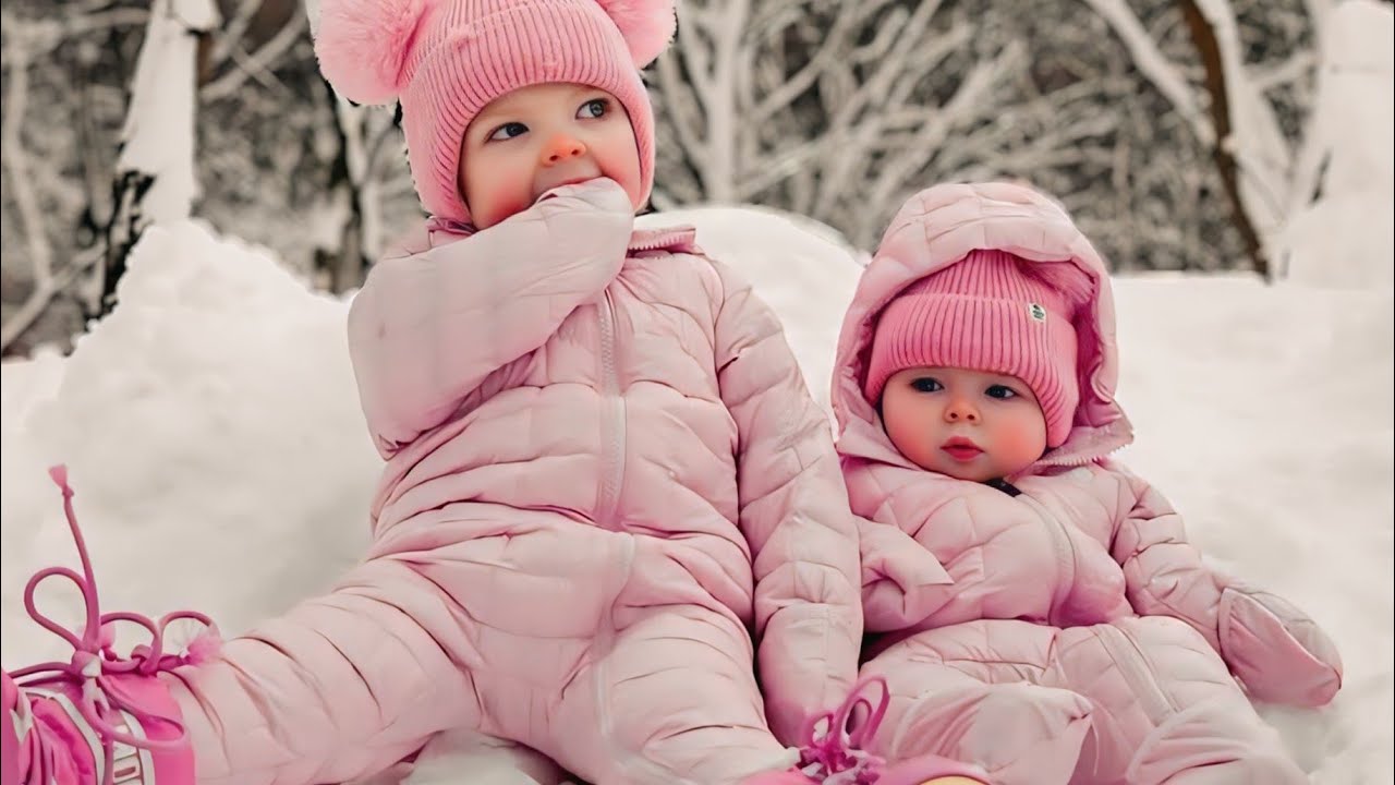 Первый снежный день Элли и Саттона ❄️ Реакция Элли была бесценна
