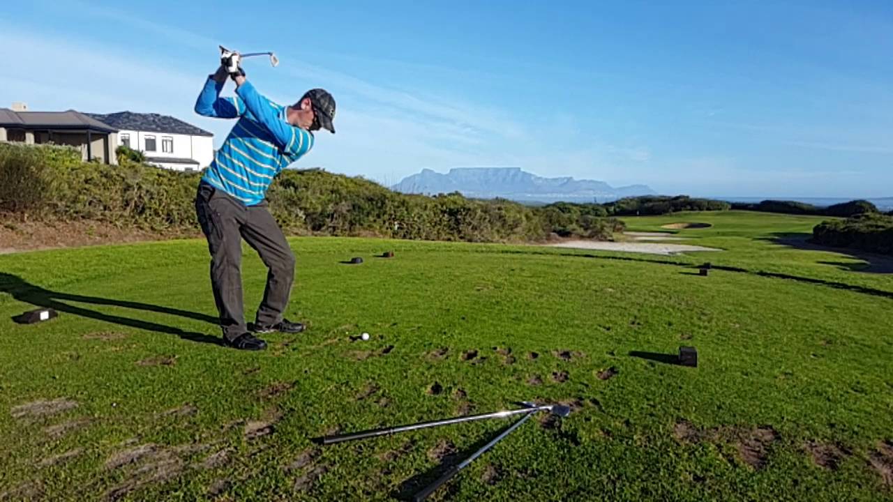 Slow motion golf shot at Atlantic golf club