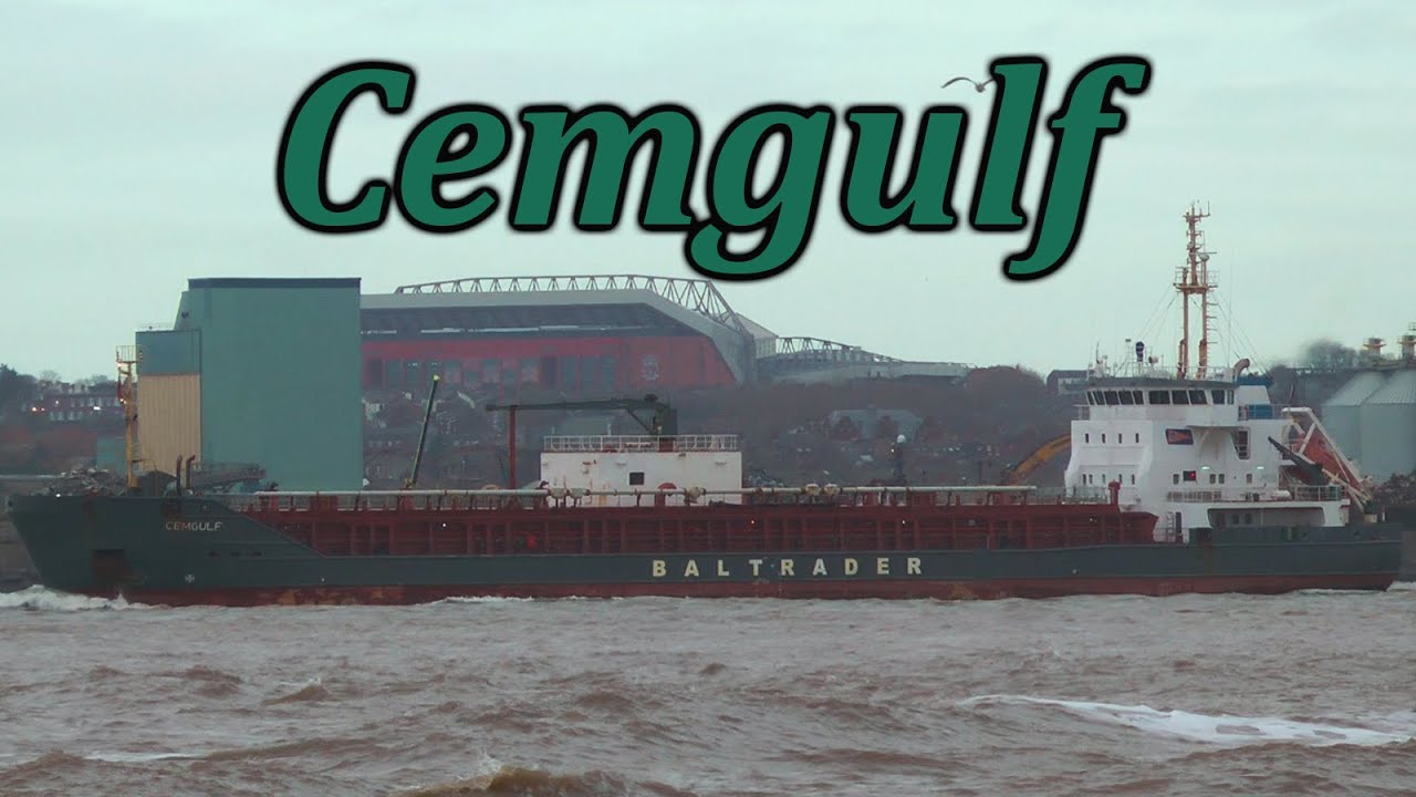 Cemgulf Cement Carrier Outbound On The River Mersey