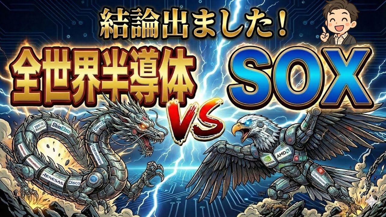 【買うならコレ】全世界半導体とSOXはどっちを選ぶべき？ガチ比較してみた結果がやばすぎ！ NISA/成長投資枠/おすすめ/iFreeNEXT 全世界半導体株インデックス/ニッセイSOX指数インデックス