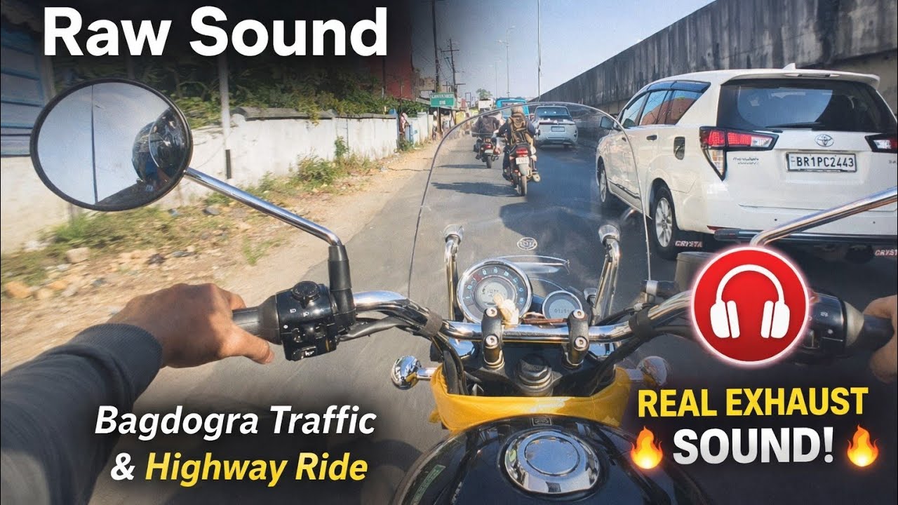 Pure exhaust sound Meteor 350 | City Traffic to Smooth Highway Ride