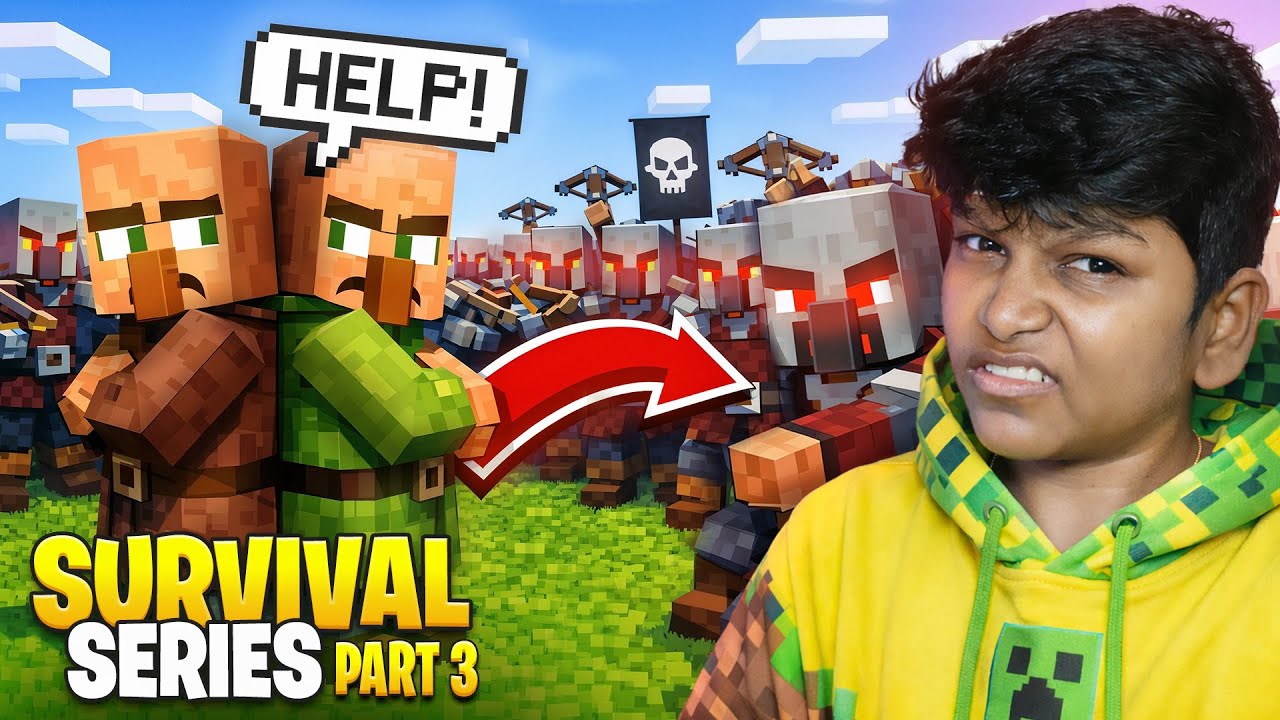 Minecraft Village Raid Was So Much Fun 😂😂 | Minecraft With Friends (Ep-03)