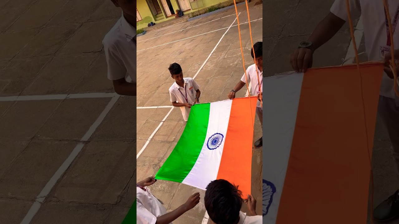 Simple steps to fold and tie Indian flag for hoisting🇮🇳 #chennai#republicday#nationalflag#india