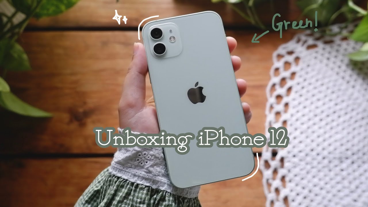 Unboxing iPhone 12 Green + accessories (ASMR aesthetic)