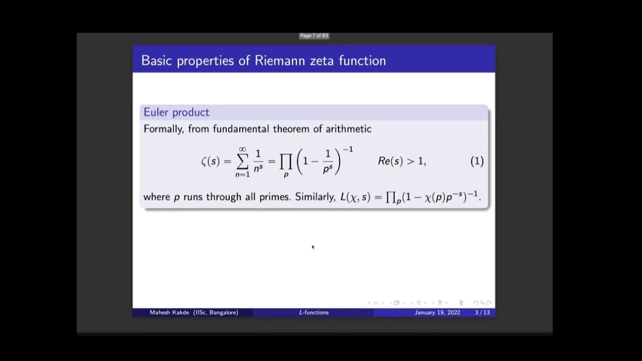What is L function?