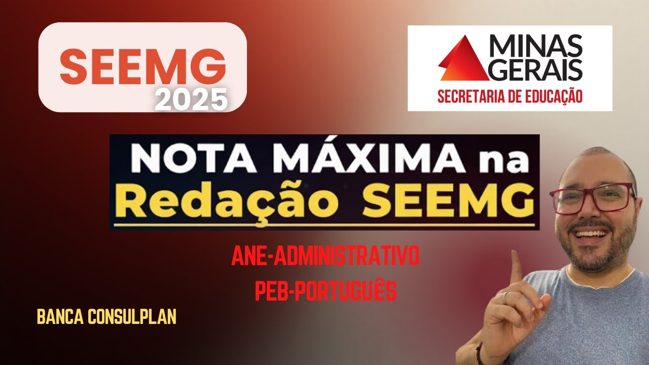 Redação NOTA MÁXIMA no concurso da SEEMG | Resultados + leitura das redações