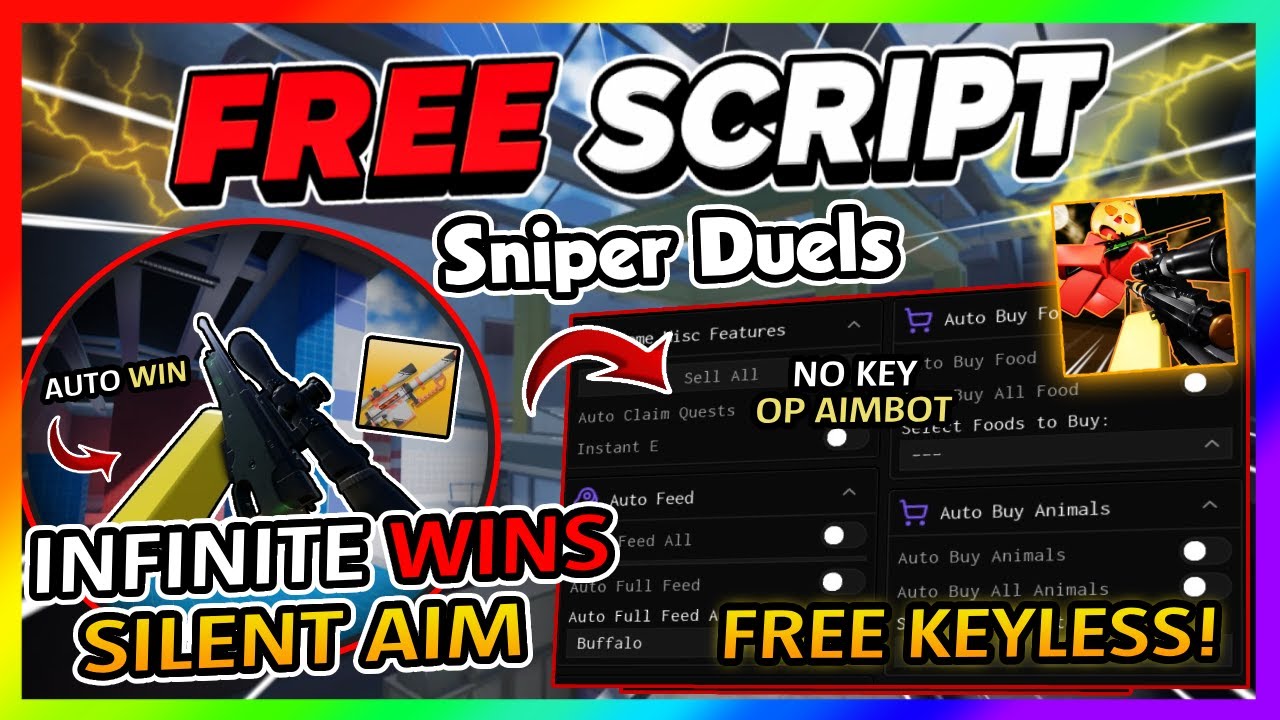 SNIPER DUELS Script *NO KEY* - AIMBOT, SILENT AIM, AUTO WIN, DUPE & More!