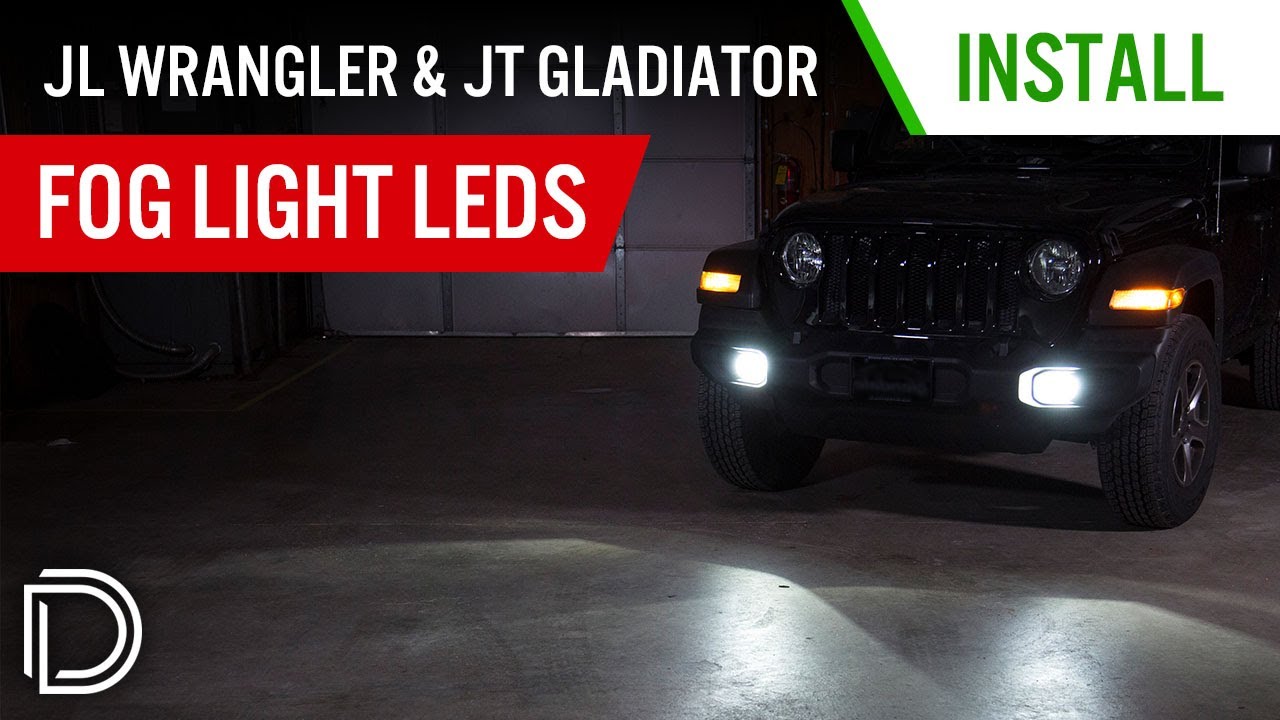 Как установить светодиодные противотуманные фары на Jeep JL Wrangler 2018+ и JT Gladiator 2020 го...