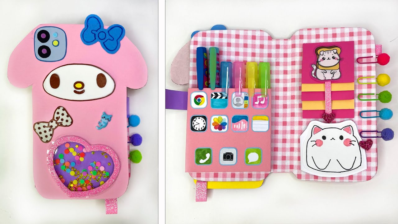Crafts paper + cardboard // How to make a cute organizer