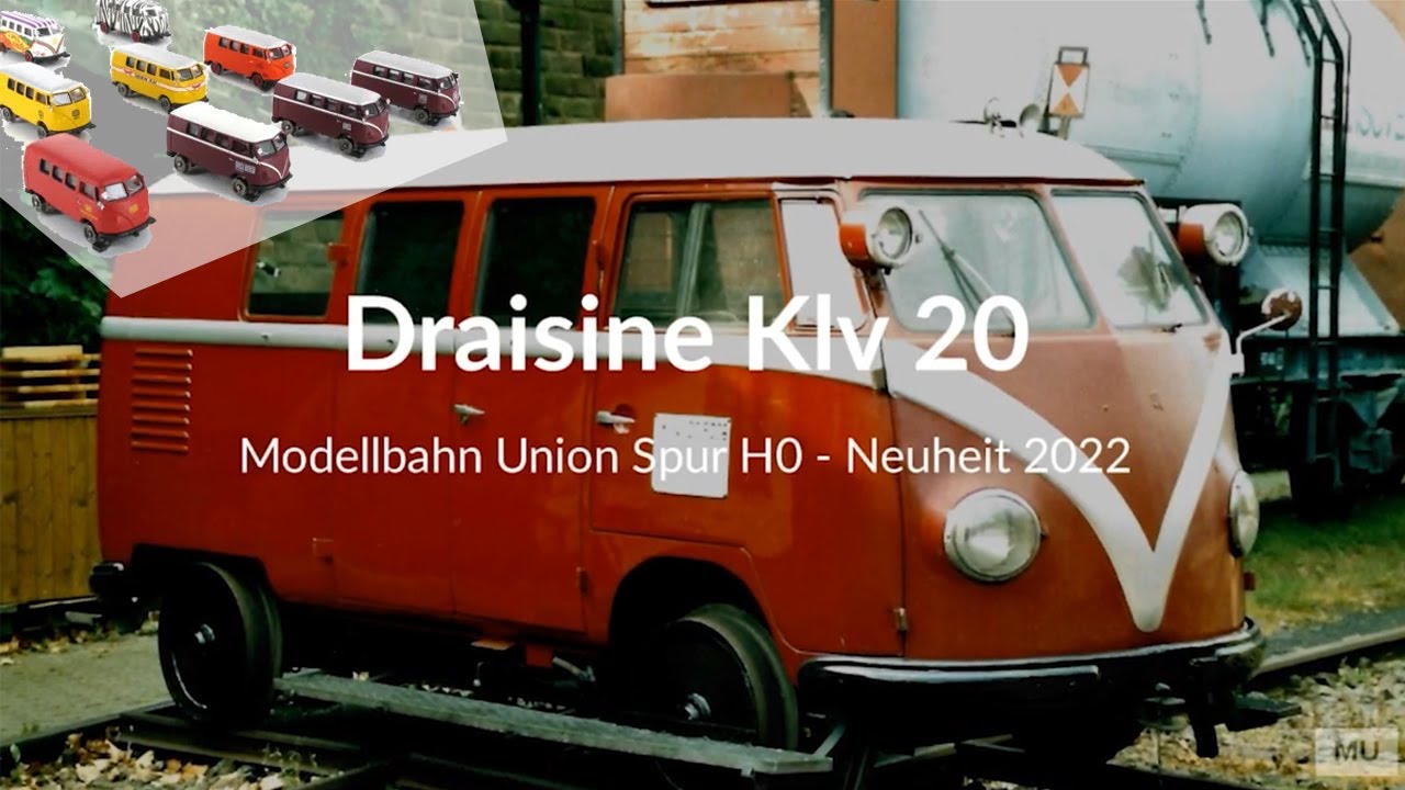 Draisine Klv 20 (VW T1)  MIT SOUND Modellbahn Union -  Spur H0 1:87 - Neuheit 2022 - Exklusiv