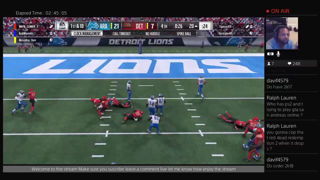 First Online ranked match Madden 18 with Facecam